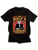Men'S Retro Pulp Fiction Film Tee - Wolf Design T-Shirt