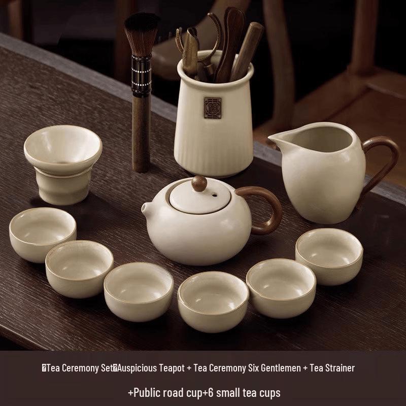 Chaxun Ru Kiln Gongfu Tea Set with Xishi Teapot