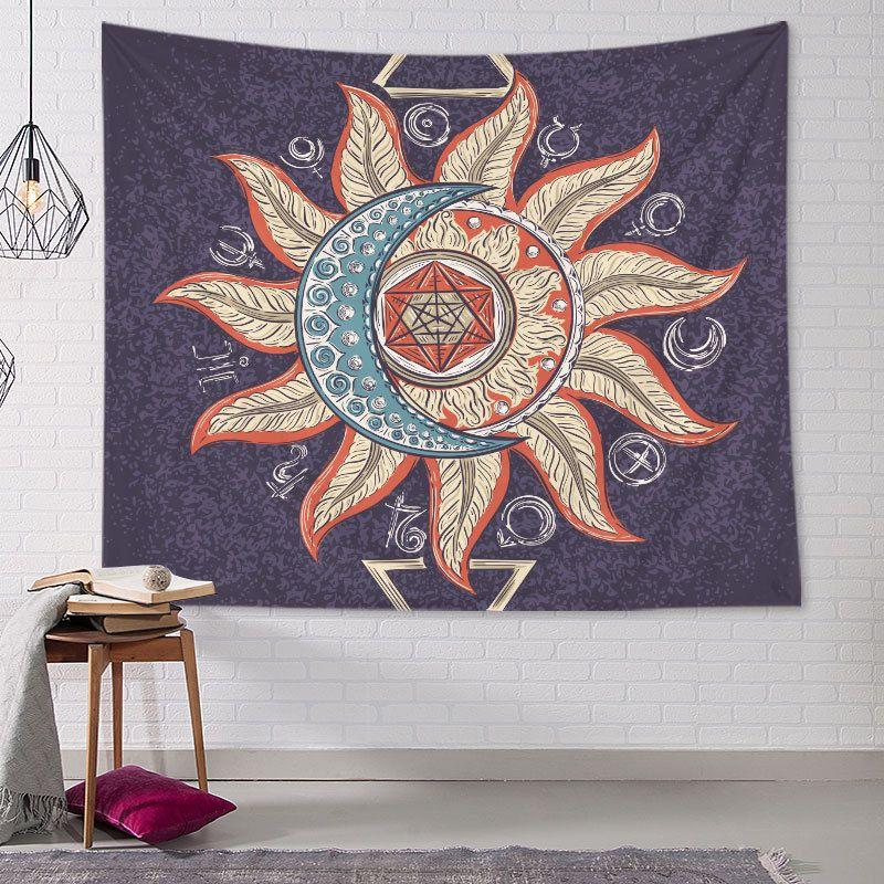 Sun Moon Mystic Symbol Wall Tapestry Celestial Witchy Gothic Astrology Room Home Decor Boho Style Soft Durable Cozy Gift