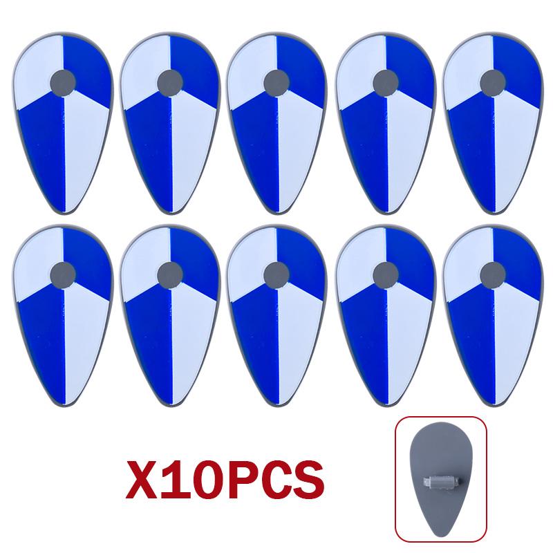 MOC Medieval Military Castle Weapon Roman Knight Helmet Shield Accessories Building Blocks Green Dragon Lion Crusader Bricks Toy