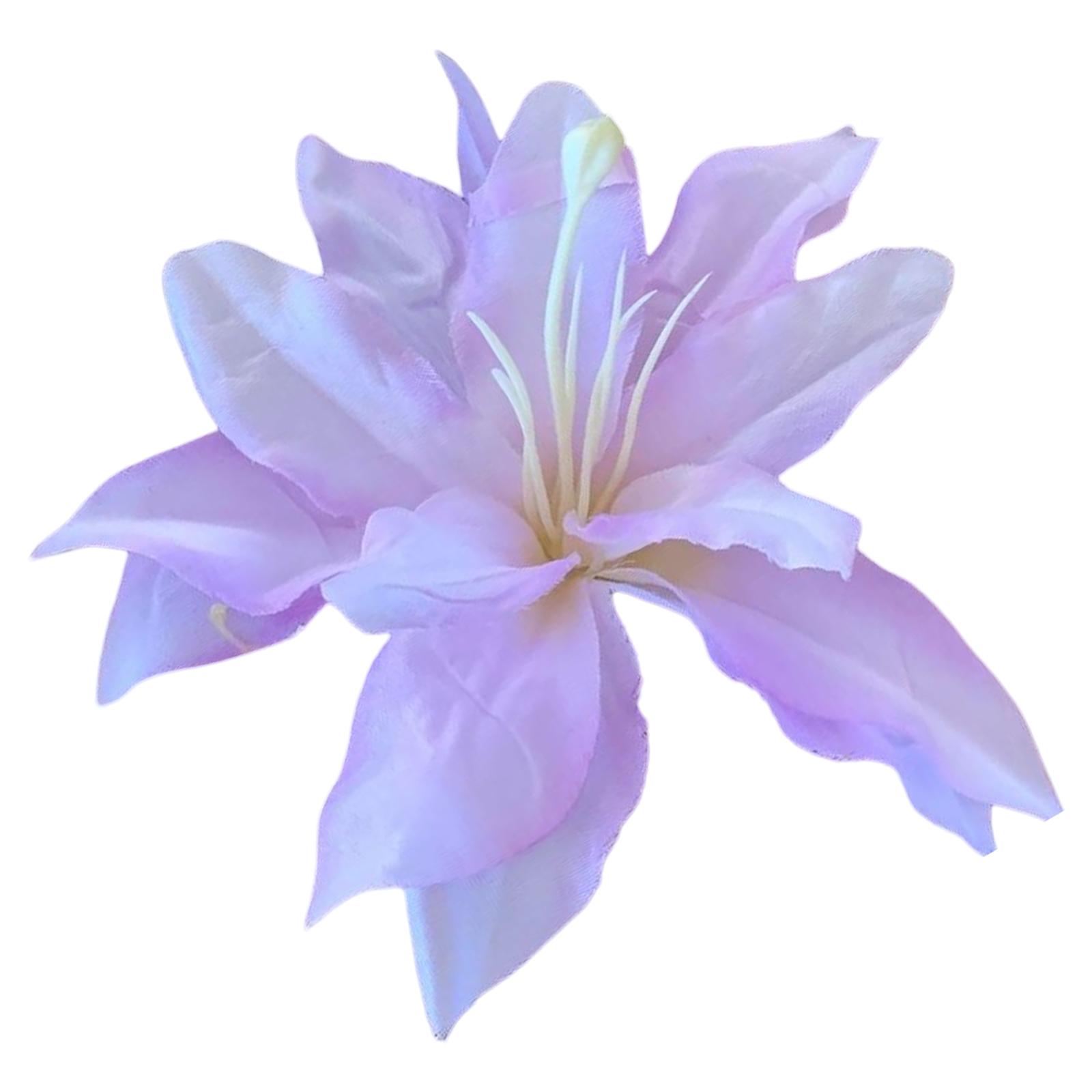 

Bohemian Unique Flower Shaped Large Hair Clip Artificial Lily Hair Barrettes Hair Adornment Hair Ornaments фіолетовий