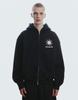 Adlielos A Back Logo Cover Zip-Up Hoodie [Navy]