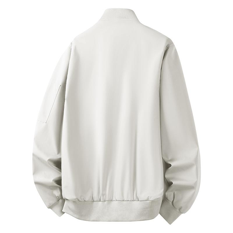 Minimalist Fall and Winter Fashion Casual Plus Plus Fat Trend Casual Metal Buckle Double Zipper Decoration Baseball Apparel Men's Jackets