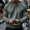 Men S Long Sleeve Round Neck Loose Fit Corduroy T Shirt