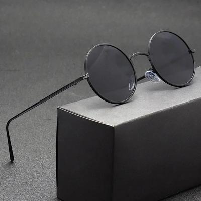 Vintage Men Sunglasses Women Retro Punk Style Round Metal Frame Colorful Lens Sun Glasses Fashion Eyewear