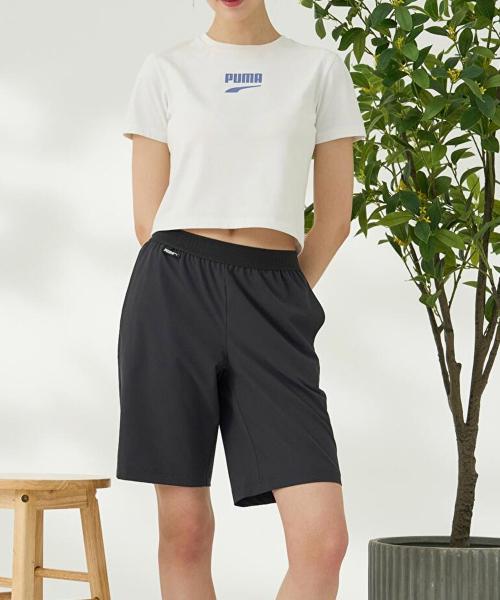 [Puma] Unisex Stretch Woven Half Pants PMUEKBP05/57 [Shipped from Korea] 100% Authentic Grey - 090