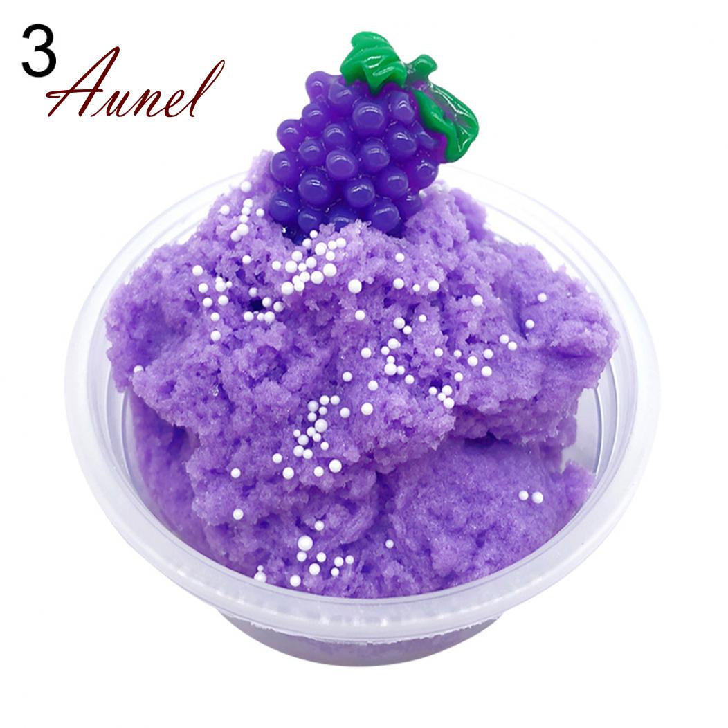 

60 мл фруктовая детская игрушка-слизь для снятия стресса, пластилин, ароматная пушистая глиняная глина, подарок жёлтый