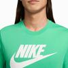 Nike Swoosh Printed Round Neck Pure Cotton T Shirt Men's Green DX1986-363