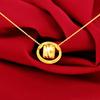 Pure Gold  Warm Smart Cylinder Pendant Necklace for Women Gold | Fine Texture, Soft Luster