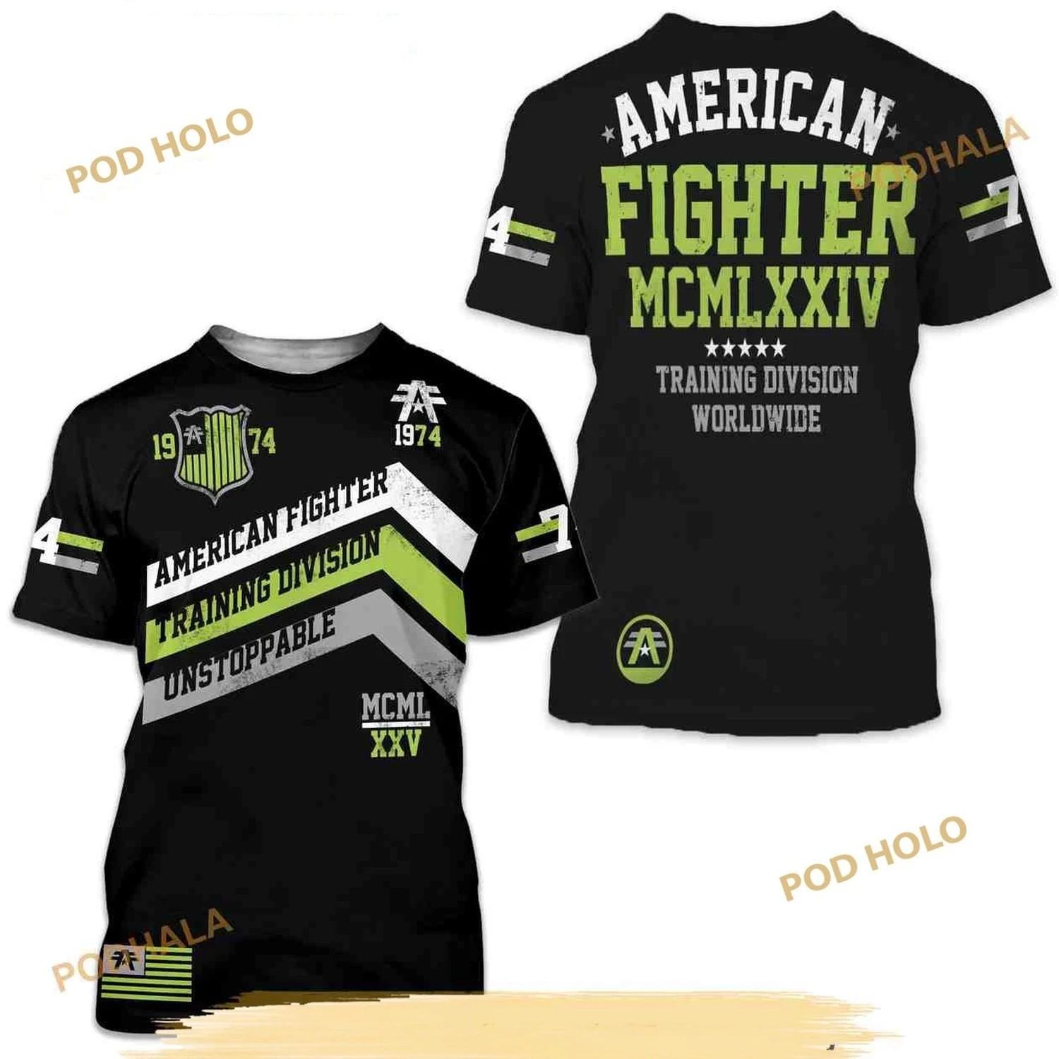 American Fighter Corner Black Neon Green Athletic 3D Shirt XXXXL