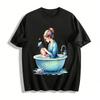 Mommy And Baby Bathtime Printed Casual Top Pure Cotton T-shirt
