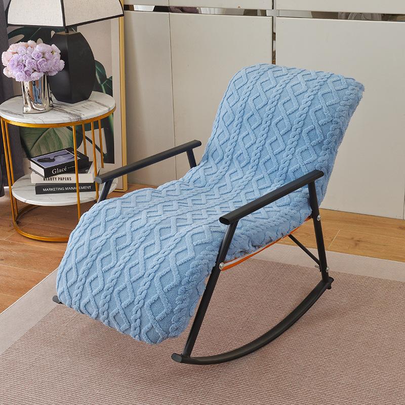 Elastic Plush Rocking Chair Cover Thicken Soft Warm Chair Protector Furniture Cover Balcony Lazy Sofa Lounge Chair Cover