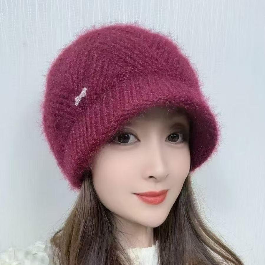 New Winter Fashion Women's Warm Hat - Middle-aged and Elderly Ladies' Earflap Beanie