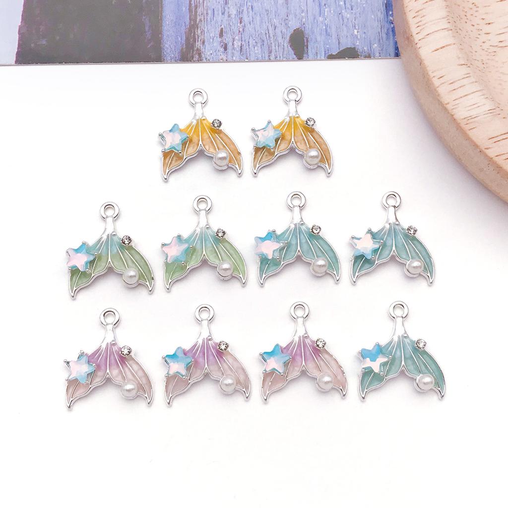 Fishtail Pendant DIY Handmade Earrings Necklace Pendant Jewelry Accessories