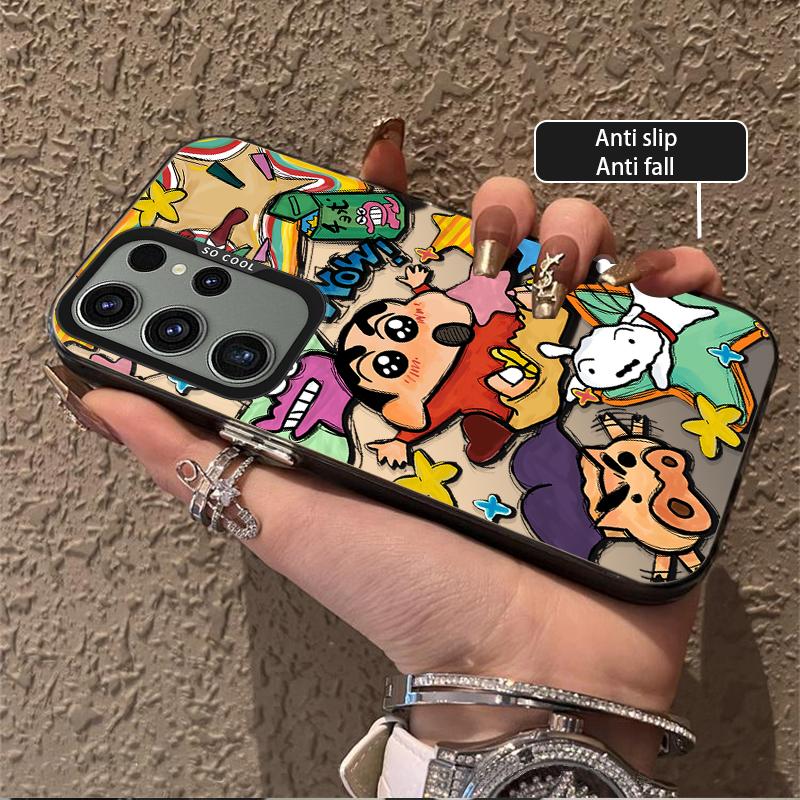 C-Crayon Shin-chans Case for Samsung Galaxy A36 A35 A34 A32 A30 A26 A25 A24 A23 A22 5G 4G A20 A16 A15 A14 A13 A12 Acrylic Cover