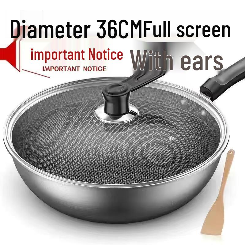 Stainless Steel Non-Stick Wok for Induction and Gas Cooking