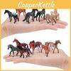 Miniature Horse Model Collectible Pvc Static Figurines Set Animal Model For Display And Decor