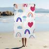 Cartoon Rainbow Print Beach Towel Colorful Bath Towels For Girl Microfiber Quick Dry Sand Free Beach Yoga Spa Gym Pool