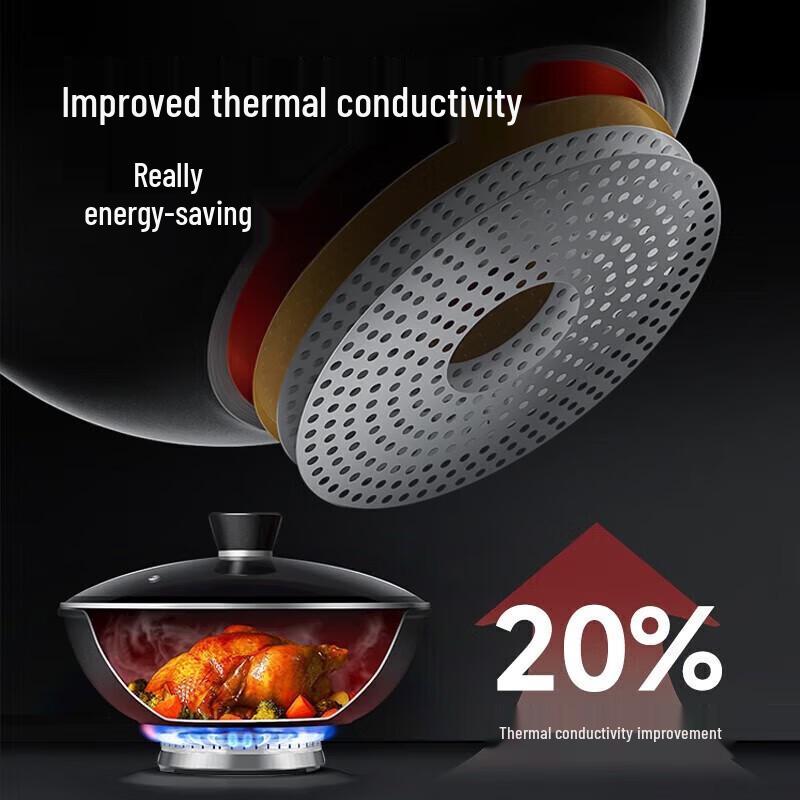 Hong Chu Ceramic Flat-Bottom Stir-Fry Pan