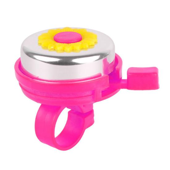 Bike Bell with Sunflower Decoration Clear Loud Sound Easy To Install Aluminum Alloy Children Bicycle Handlebar Bell