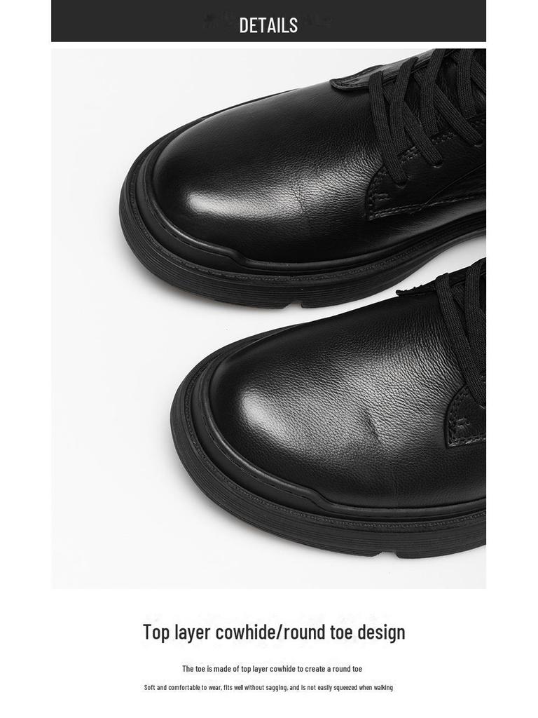 2023 Autumn/Winter Martin Boots: Premium Cowhide, Velvet-Lined, Short Casual Business Leather Boots