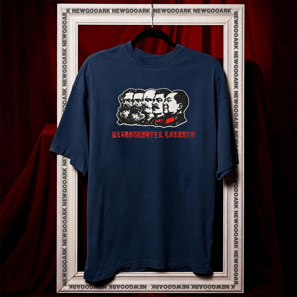 

Marx Engels Lenin Stalin Mao shirt Women Unisex Casual cotton printed t shirts Adult fashion ropa hombre Breathable Shortsleev 3XL