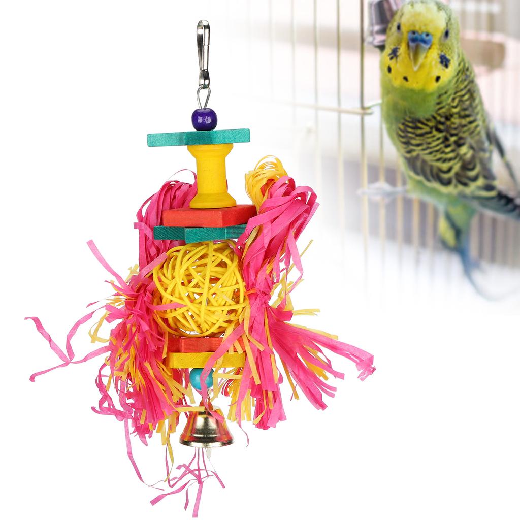 Bird Chewing Toys Foraging Shredder Toy Parrot Foraging Hanging Cage Toy for Pet Birds