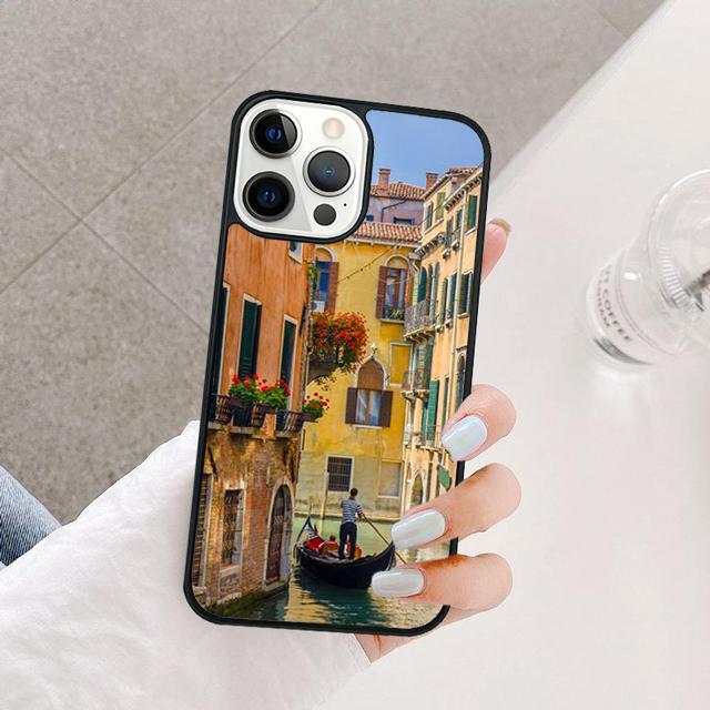 Water City Venice Italy Sunset Phone Case Cover For iPhone 17 Air 15 16 14 13 12 Pro Max 11 Pro Max Plus Coque