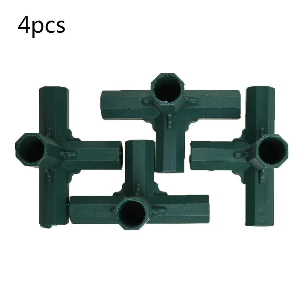 Plastic Greenhouse Frame Building Connector Support Gardening Frame Joints Pole Connector For Grape Trellis Shed Plant Stakes