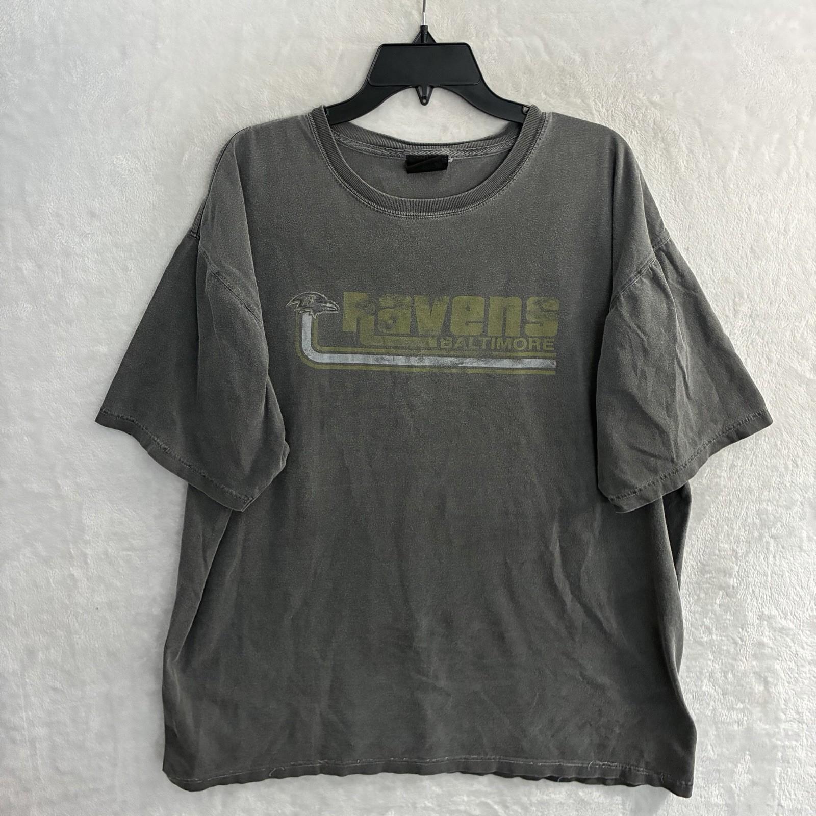 NFL Mens T Shirt Baltimore Ravens Gray Graphic XL Cotton Short Sleeve Crew Neck S разноцветный