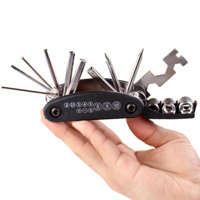 15 in 1 Multi Bike Fahrrad Reparatur Tool Kit Set Hex Speichenschlüssel Schraubendreher