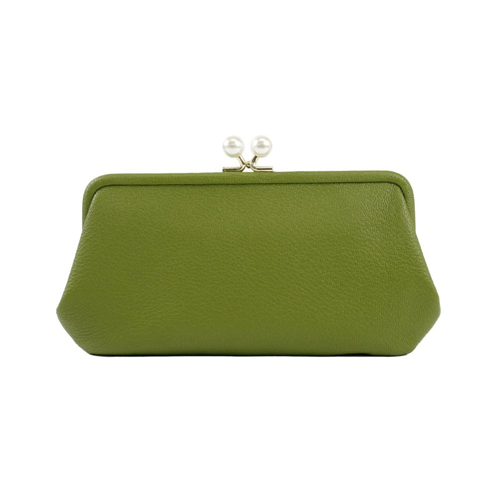 

Gamaguchi Long Gamaguchi Goat Genuine Goat Large Green Brand [Perke] Кошелек, Кошелек, Кошелек, Кожа, Женский, Кожа, Кожа, Милый, Емкость,