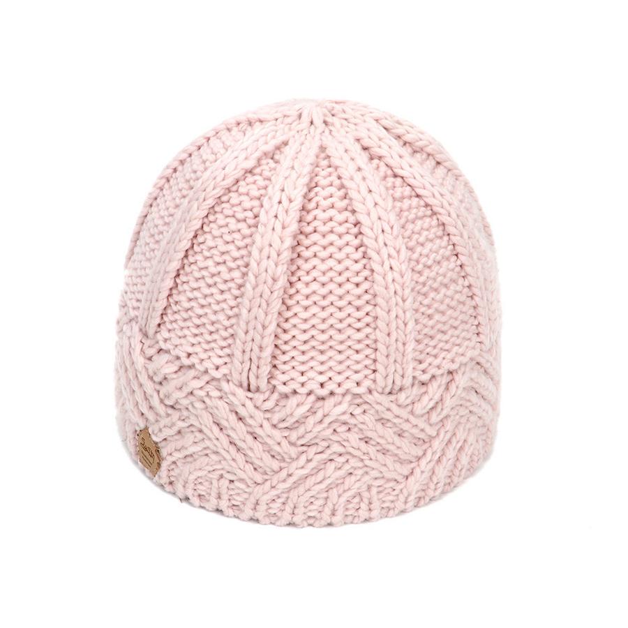 

New Vintage Lattice Chunky Knit Wool Hat for Women and Men Autumn and Winter Wholesale рожевий