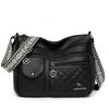 Multi-layer Crossbody Mom Bag, Large Capacity Casual Shoulder Bag, Commuting Soft Leather Shoulder Bag