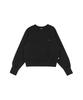 AVEN Round Neck Semi-Crop Sweatshirt Black