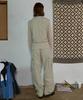 Aobteu Cotton Cargo Pants - Dusty Cream