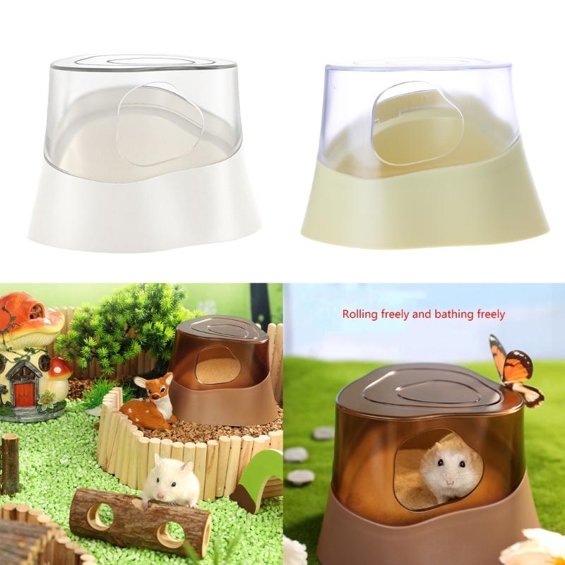 Portable Hamster Bathroom Hamster Sand Bath Container Small Pet Bathtub Sauna Toilet Washroom Hamster Bathroom Box