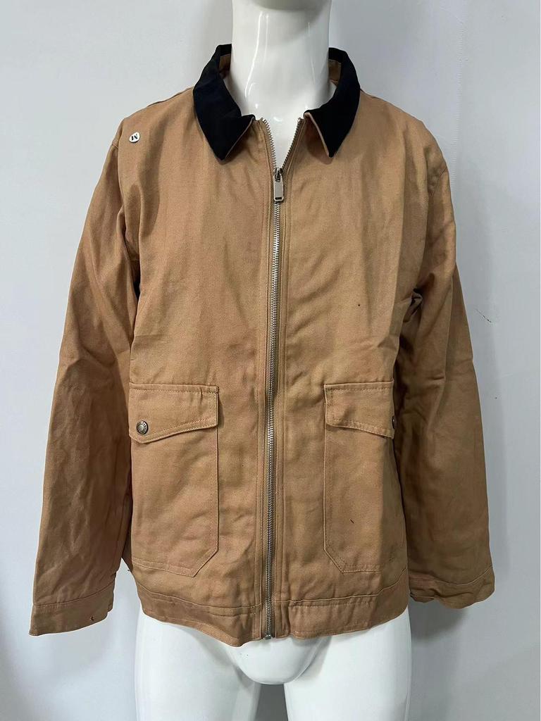 2024 Men's Color-Block Zipper Cardigan Jacket for Spring and Autumn