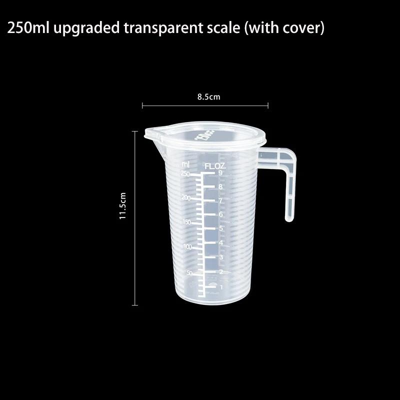 100-5000ml Plastic Measuring Cup with Lid Graduated Liquid Container Kitchen Clear Baking Measuring Tools High Volume