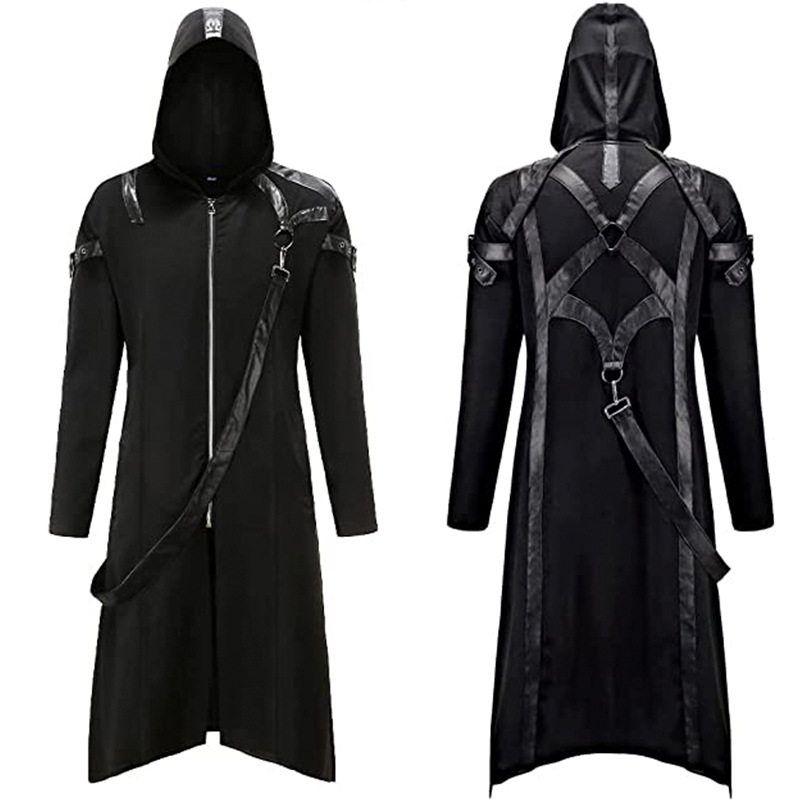 2023 Cross-Border New Model Wish Amazon New Product Gothic Autumn and Winter European and American Halloween Cos Clothing Jacket for Men