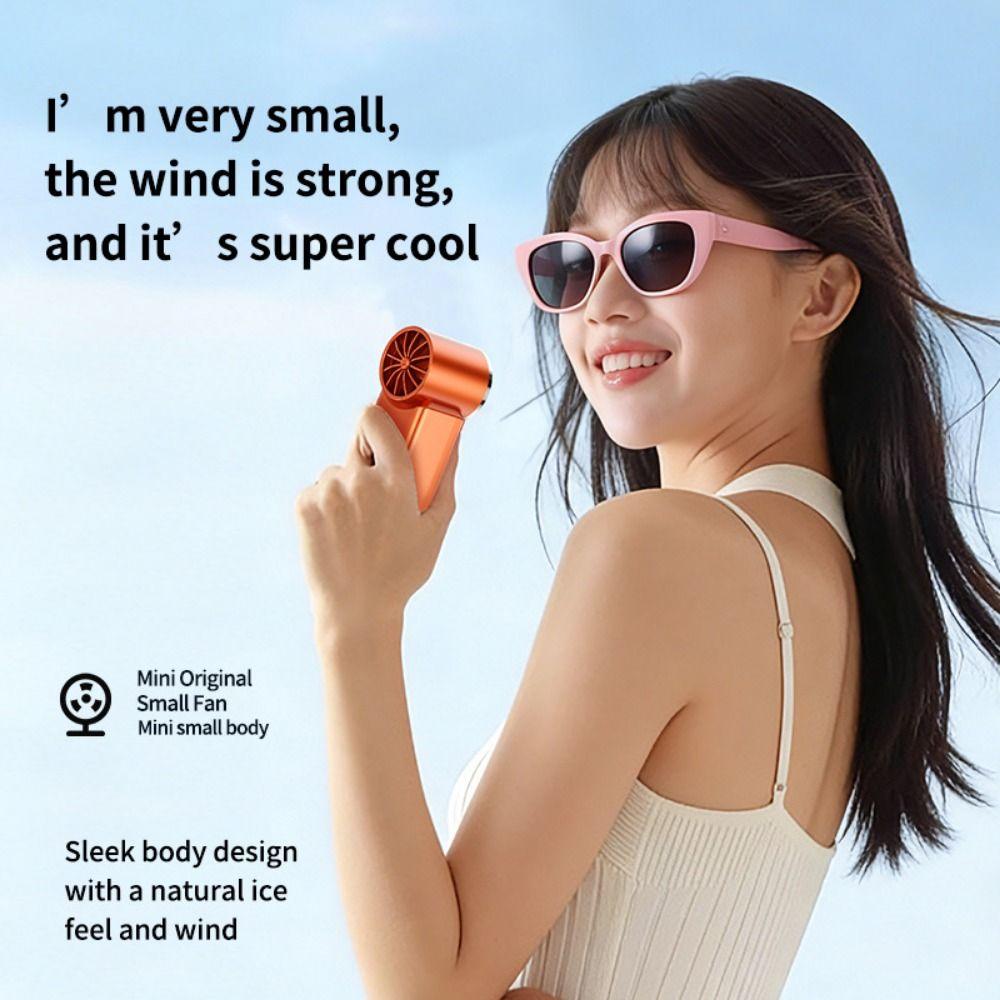 High Speed Handheld Turbo Fan LED Display Small Electric Fan Portable Mini Fan  Travel