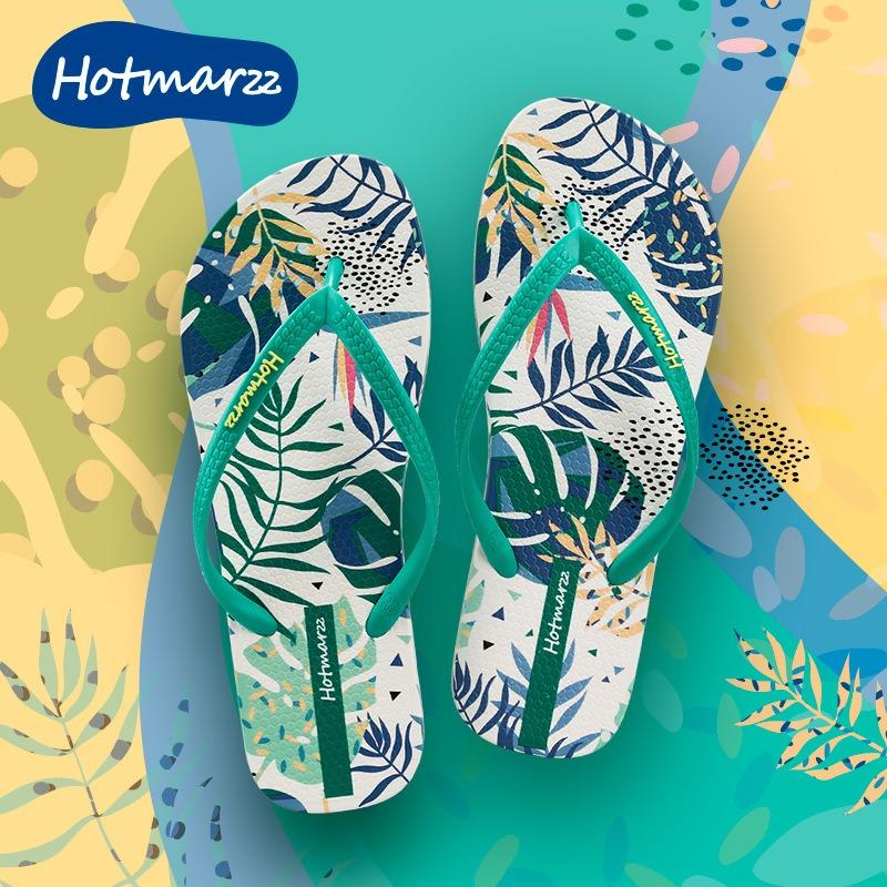 Hotmarzz Heima, neue Damen-Hausschuhe rutschfeste Flip-Flops Außen-Slipper Sommer Haus Zehenschuh kühle Hausschuhe
