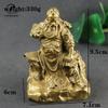 Antique Brass Guan Gong Desk Decoration Bronze God of Wealth Guan Er Ye Buddha Statue Metal Office Buddhism Miniatures Figurines