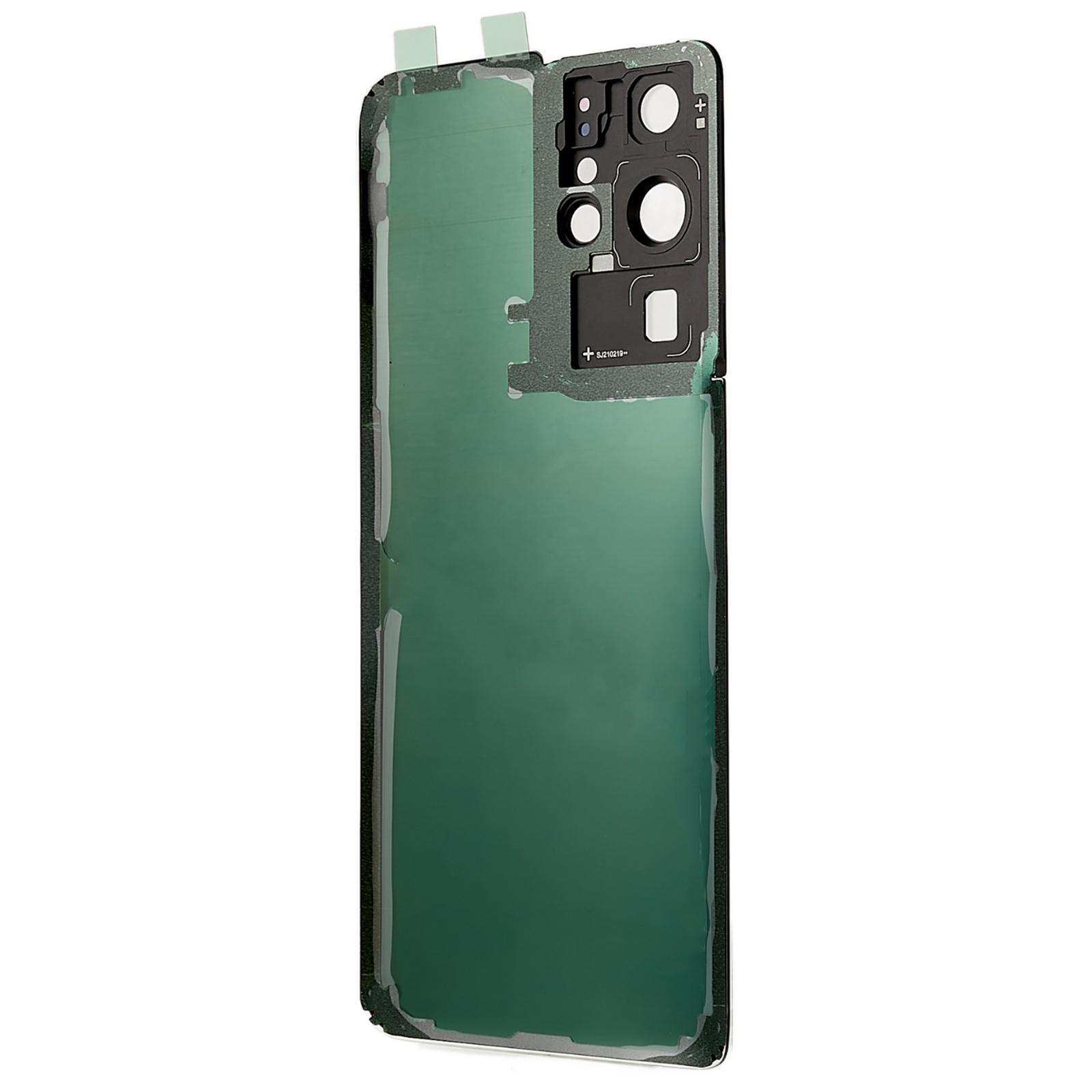 

For Samsung Galaxy S21 Ultra 5G G998 Battery Housing with Adhesive Sticker+Camera Lens Cover White