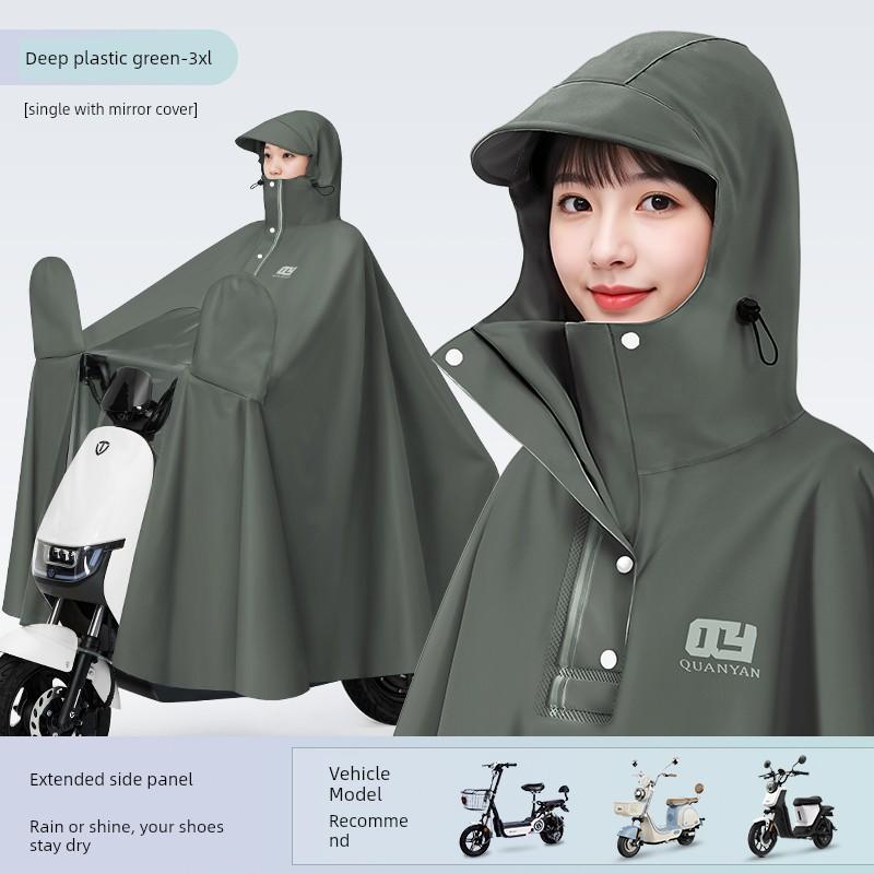 Impermeabile per Scooter Elettrico da Donna, Monoposto, Lungo, Integrale, Antitempesta, Extra Large e Spesso, Poncho Impermeabile per Guidare