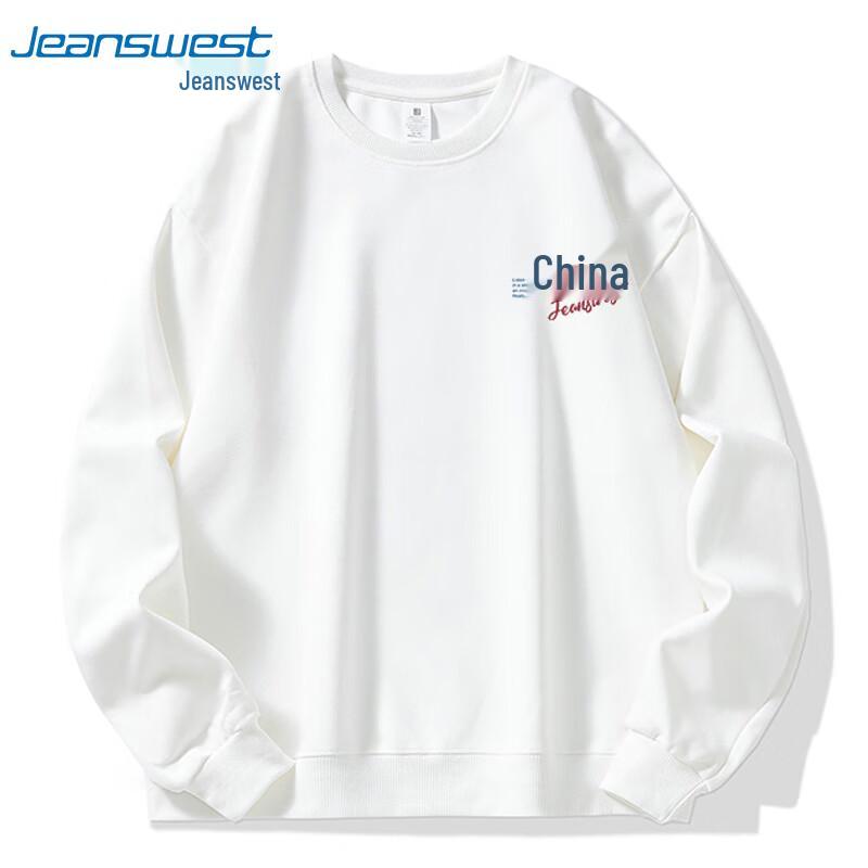 

JEANSWEST Men s Heavyweight Printed Crew Neck Sweatshirt XL