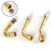 Motorcycle 45 90 135 Degree Angle Bent Valve Adaptor Golden Silver Tyre Tube Valve Extension Adapter for Truck Car Motor Bike