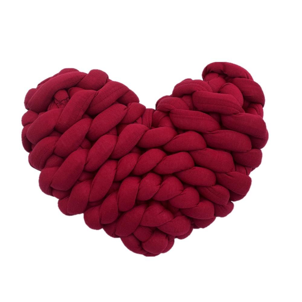 

Подушки ручной работы Knot Love Throw, креативные плетеные подушки в форме сердца для офисного кресла, милые подушки, подушки для дивана, декор для дома, подарки 26x23cm(10x9inch)