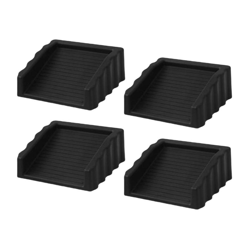 4Pieces Practical Door Stoppers Wedges Crafted from High Strength Rubber Materials for Effective Windproof Resistance