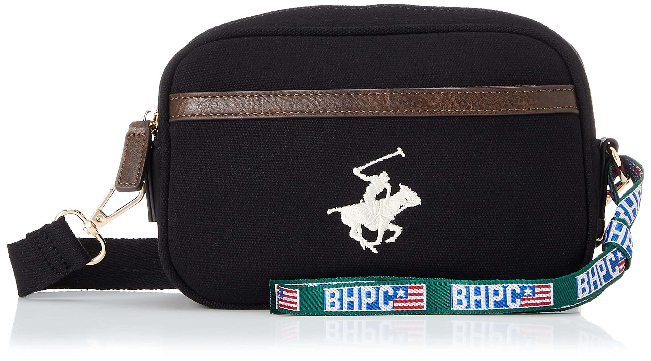 

Канвасная сумка через плечо Beverly Hills Polo Club BH1009N Женская Черный x Черный Один размер